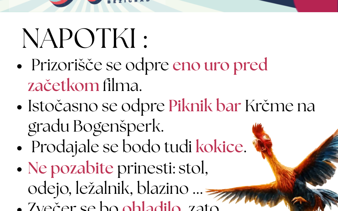 Navodila in napotki za Piknik kino: Vaiana