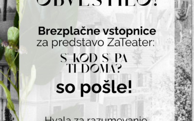 VSTOPNICE SO POŠLE: predstava S’ kod s’ pa ti doma?